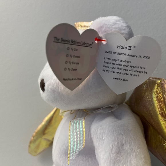 2 for $20 NWT Ty Halo II 2 Beanie Baby Teddy Bear - Picture 2 of 3